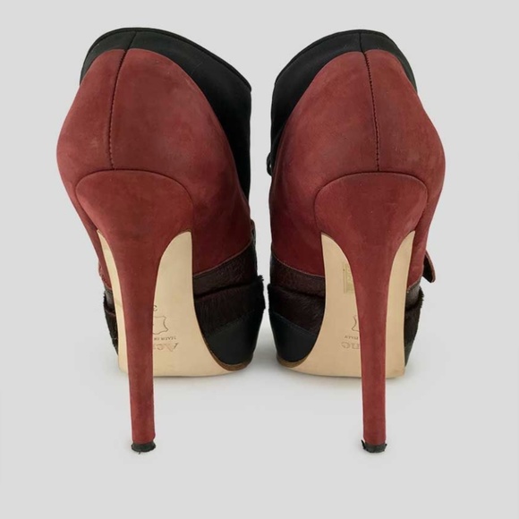 Acne Studios Bordeaux, Red & Black Booties - 7US - Picture 4 of 6